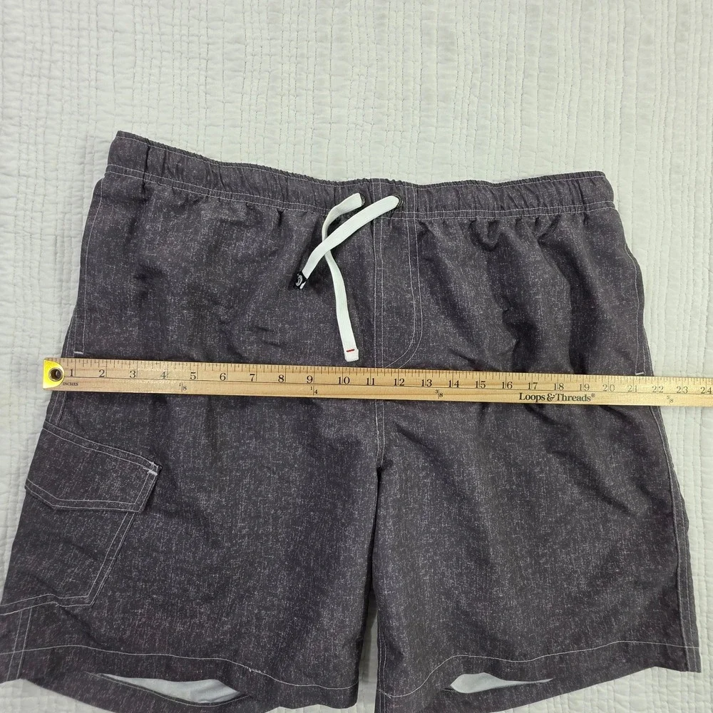 Banana Split Mens XL Board Shorts Grey Heather Cargo Swim Trunks‎ Mesh Lining